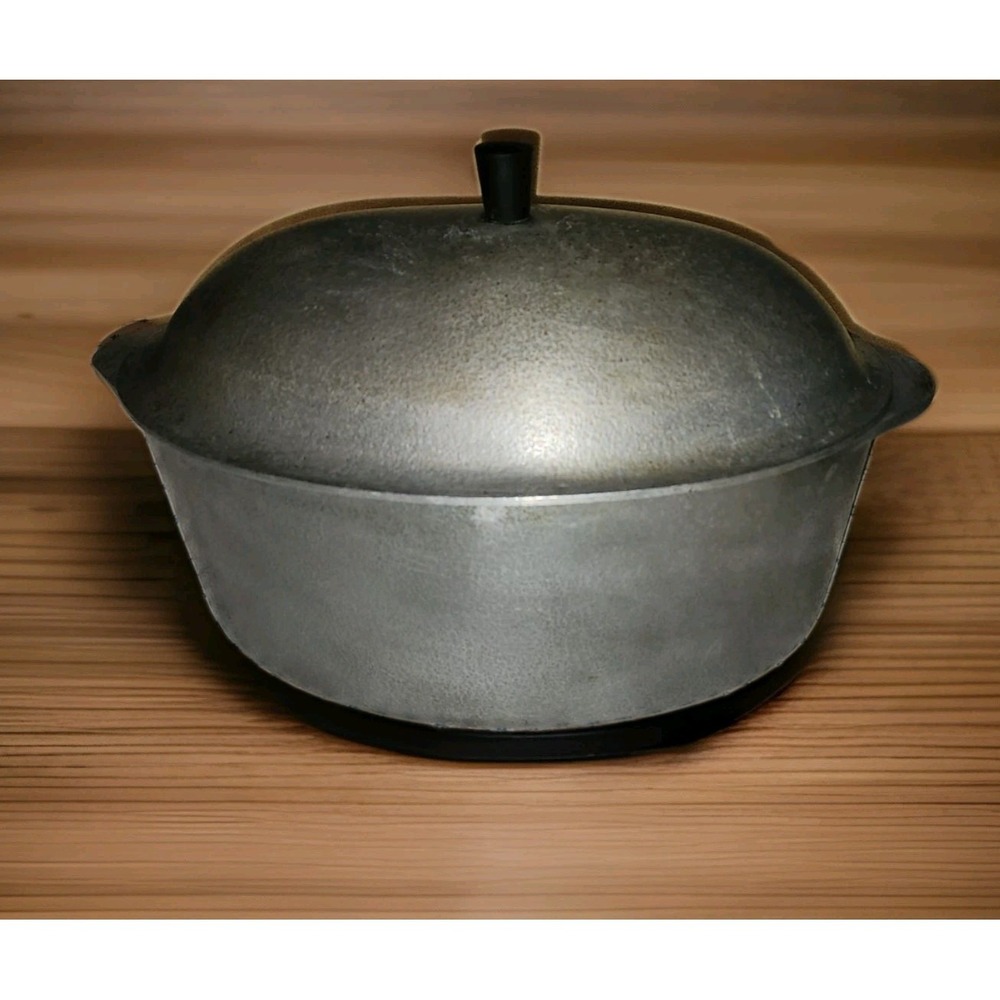 Vintage Club Aluminum Hammercraft Oval Roaster Dutch Oven with Lid 15" 6-Qt